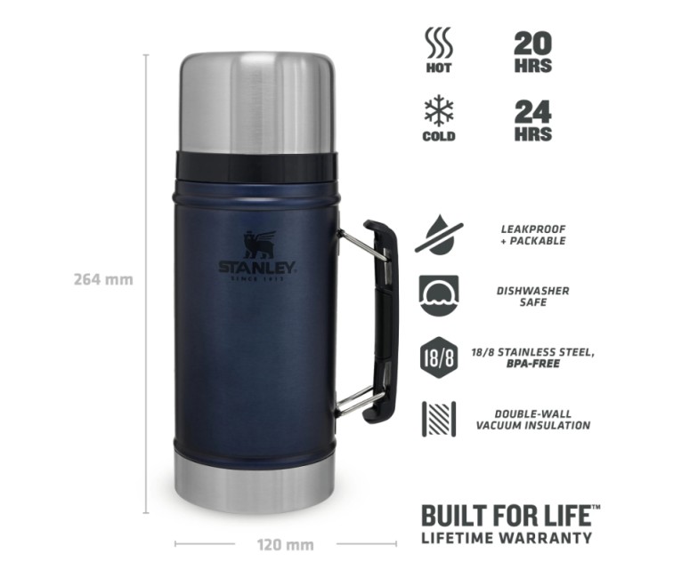 Food thermos The Legendary Classic 0,94L blue