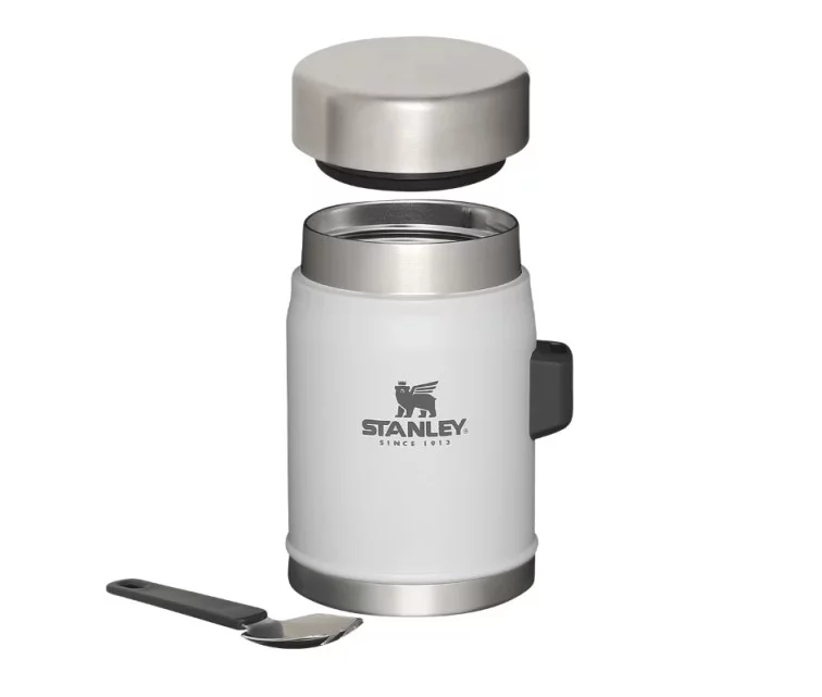 Термос для еды The Legendary Food Jar + Spork 0,4л светло-серый