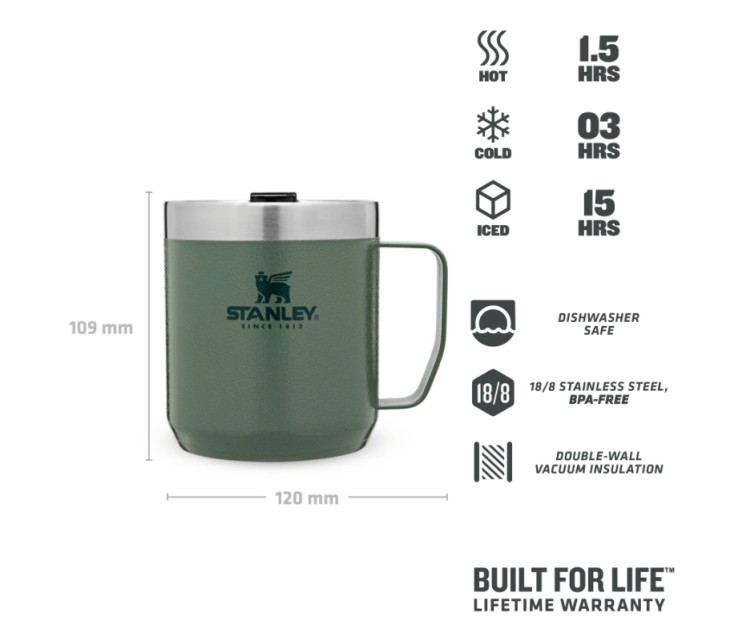 Krūze The Legendary Camp Mug Classic 0,35L, zaļa