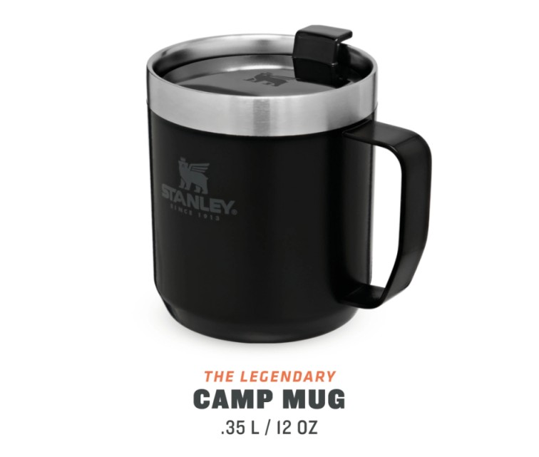 Krūze The Legendary Camp Mug Classic 0,35L, matēti melna