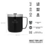 Krūze The Everyday Camp Mug Classic 0,35L matēti melna Krūze The Everyday Camp Mug Classic 0,35L matēti melna