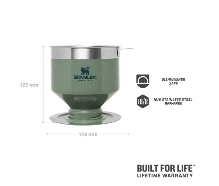 Stanley kafijas pagatavošanas ierīce The Perfect-Brew Pour Over Classic zaļa Stanley kafijas pagatavošanas ierīce The Perfect-Brew Pour Over Classic zaļa