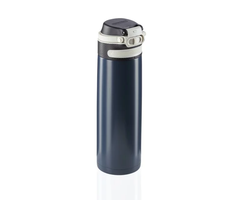 LEIFHEIT Termokrūze Flip 600ml tumši zila LEIFHEIT Termokrūze Flip 600ml tumši zila