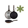 Natura Ø18cm induction brown frying pan with guard