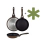 Natura Ø24cm induction brown frying pan with guard