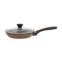 Natura frying pan with glass lid Ø24cm induction brown