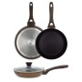 Natura frying pan with glass lid Ø28cm induction brown