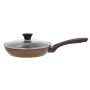 Natura frying pan with glass lid Ø28cm induction brown