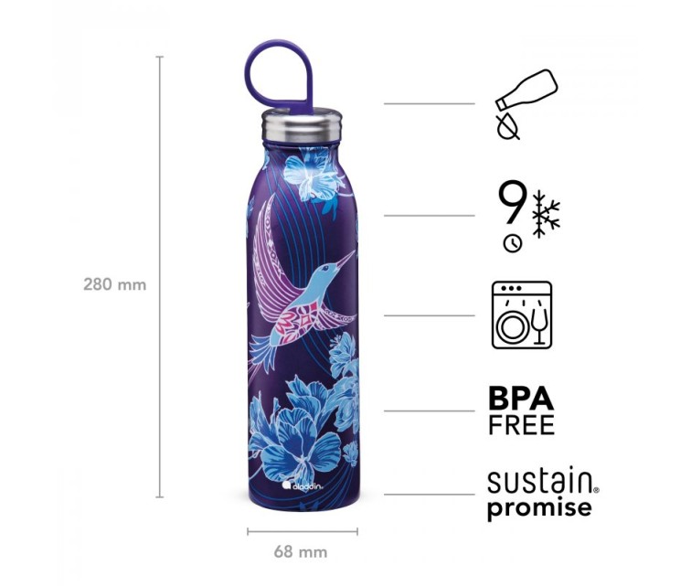 Thermo Bottle Aladdin X Naito Chilled Thermavac 0,55L Stainless Steel Riverside Indigo