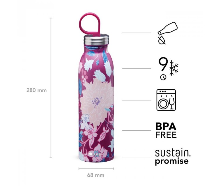 Thermo Bottle Aladdin X Naito Chilled Thermavac 0,55L Stainless Steel Dahlia Berry