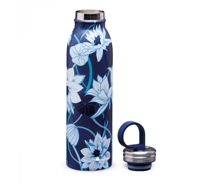 Thermo Bottle Aladdin X Naito Chilled Thermavac 0,55L Stainless Steel Lotus Navy Thermo Bottle Aladdin X Naito Chilled Thermavac 0,55L Stainless Steel Lotus Navy