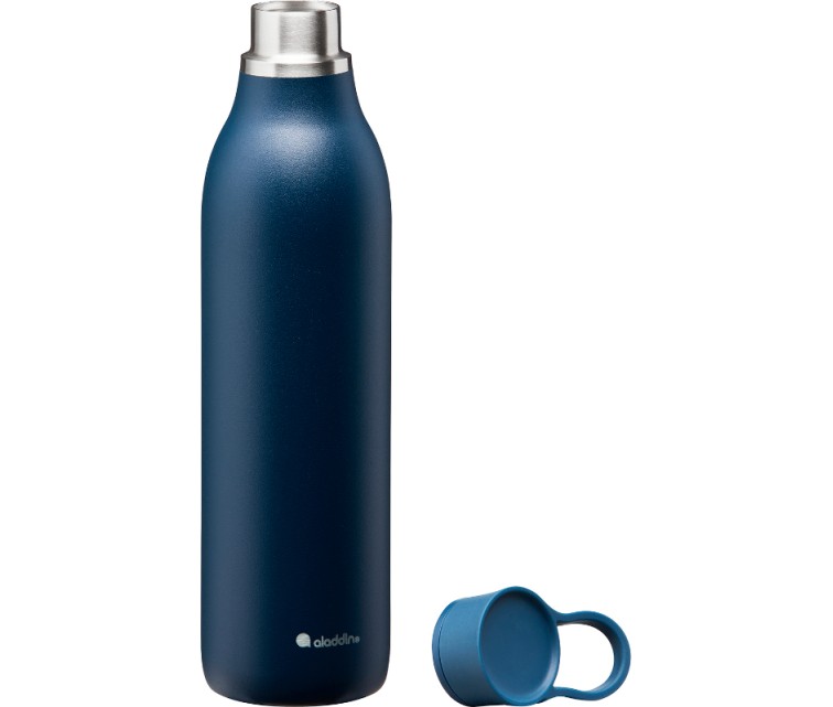 Thermobottle CityLoop Thermavac eCycle Water Bottle 0.6L, recycled stainless. Steel / dark blue