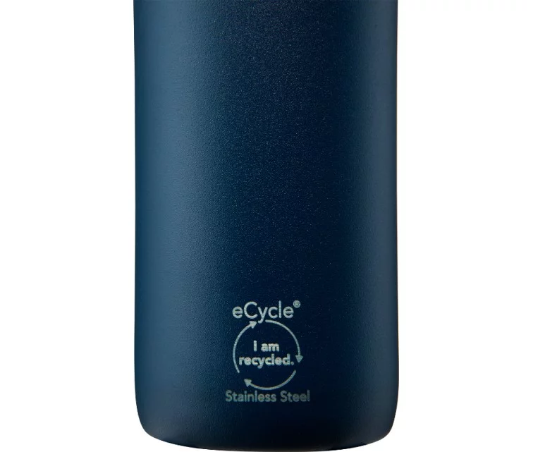 Termopudele CityLoop Thermavac eCycle Water Bottle 0.6L, pārstrādāta nerūs. tērauda / tumši zila