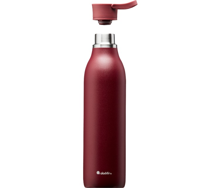 Termopudele CityLoop Thermavac eCycle Water Bottle 0.6L, pārstrādāta nerūs. tērauda / bordo