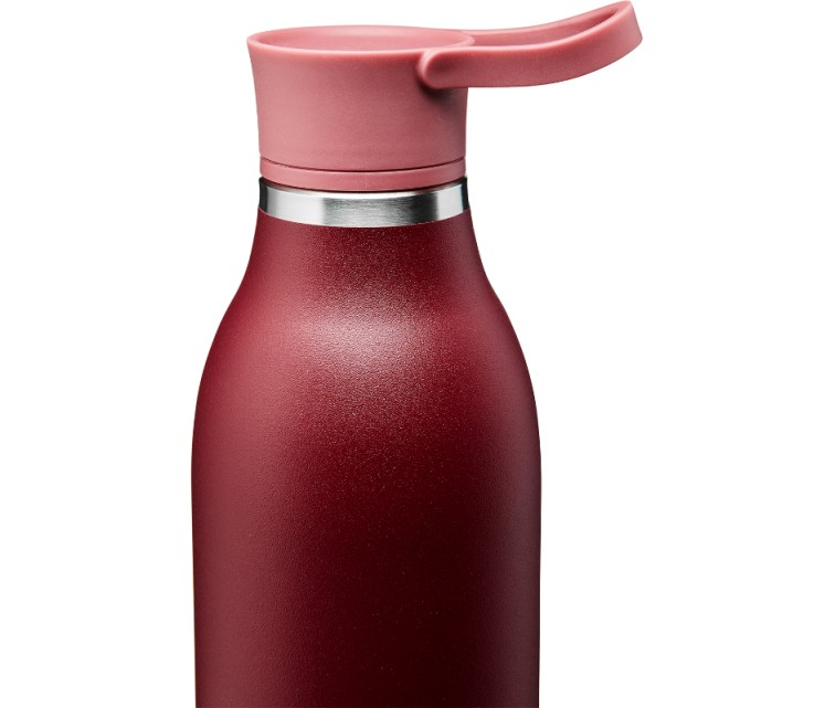 Termopudele CityLoop Thermavac eCycle Water Bottle 0.6L, pārstrādāta nerūs. tērauda / bordo