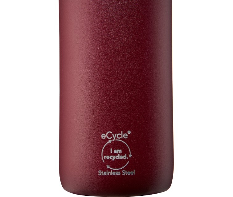 Термо бутылка CityLoop Thermavac eCycle Water Bottle 0.6Л, переработанная из нержавеющей стали / бордового цвета