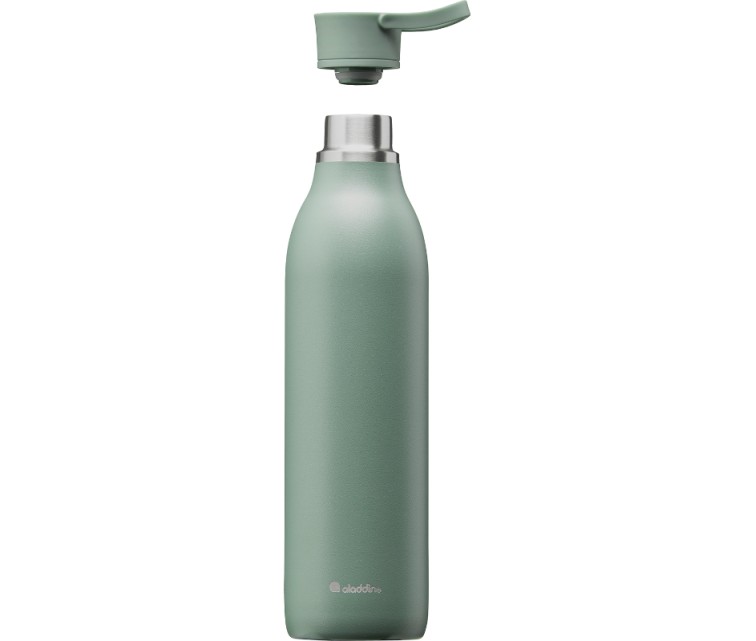 Termopudele CityLoop Thermavac eCycle Water Bottle 0.6L, pārstrādāta nerūs. tērauda / pelēcīgi zaļa