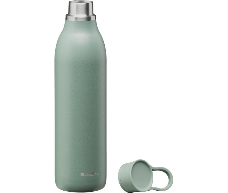 Termopudele CityLoop Thermavac eCycle Water Bottle 0.6L, pārstrādāta nerūs. tērauda / pelēcīgi zaļa