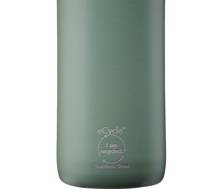 Thermobottle CityLoop Thermavac eCycle Water Bottle 0.6L, recycled stainless. steel / greyish green