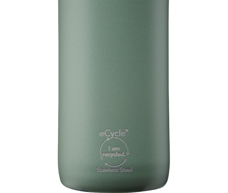 Термо бутылка CityLoop Thermavac eCycle Water Bottle 0.6Л, переработанная из нержавеющей стали / серо-зеленая