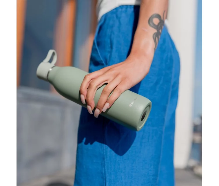Termopudele CityLoop Thermavac eCycle Water Bottle 0.6L, pārstrādāta nerūs. tērauda / pelēcīgi zaļa Termopudele CityLoop Thermavac eCycle Water Bottle 0.6L, pārstrādāta nerūs. tērauda / pelēcīgi zaļa