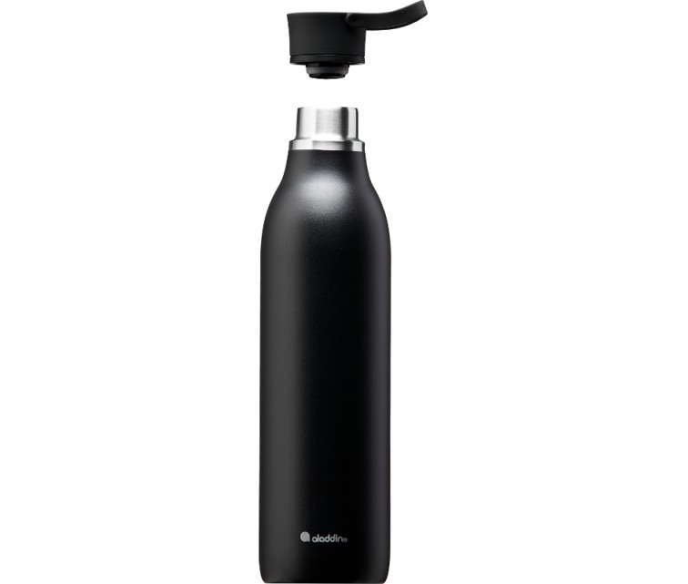 Termopudele CityLoop Thermavac eCycle Water Bottle 0.6L, pārstrādāta nerūs. tērauda / melna