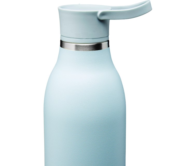 Thermobottle CityLoop Thermavac eCycle Water Bottle 0.6L, recycled stainless. Steel / light blue