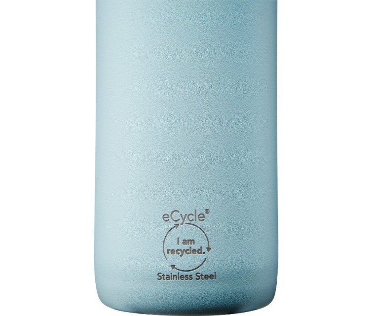 Thermobottle CityLoop Thermavac eCycle Water Bottle 0.6L, recycled stainless. Steel / light blue