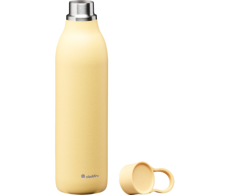 Termopudele CityLoop Thermavac eCycle Water Bottle 0.6L, pārstrādāta nerūs. tērauda / dzeltena