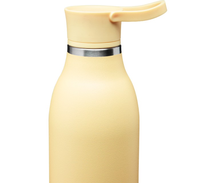 Termopudele CityLoop Thermavac eCycle Water Bottle 0.6L, pārstrādāta nerūs. tērauda / dzeltena