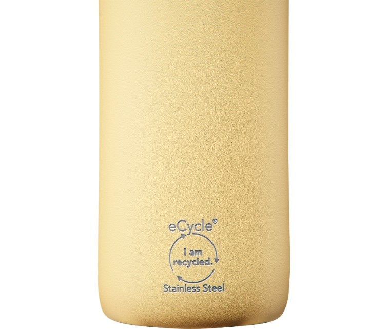 Termopudele CityLoop Thermavac eCycle Water Bottle 0.6L, pārstrādāta nerūs. tērauda / dzeltena