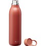 CityLoop Thermavac eCycle Water Bottle 0.6L recycled stainless. Steel / Terracotta