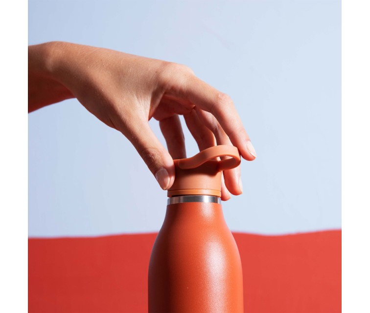 CityLoop Thermavac eCycle Water Bottle 0.6L recycled stainless. Steel / Terracotta