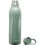 CityLoop Thermavac eCycle Water Bottle 0.6L recycled stainless. Steel / Greyish Green Leaf