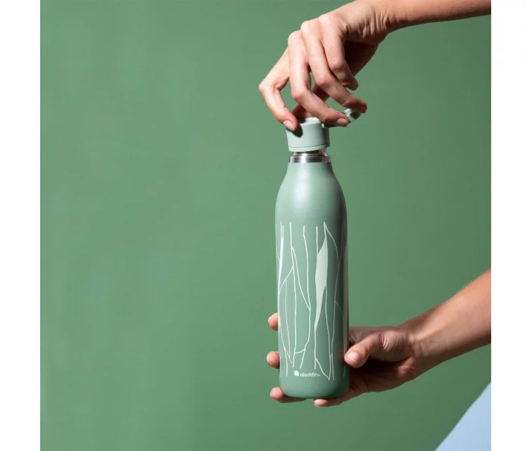 Termopudele CityLoop Thermavac eCycle Water Bottle 0.6L pārstrādāta nerūs. tērauda / pelēcīgi zaļa Leaf Termopudele CityLoop Thermavac eCycle Water Bottle 0.6L pārstrādāta nerūs. tērauda / pelēcīgi zaļa Leaf