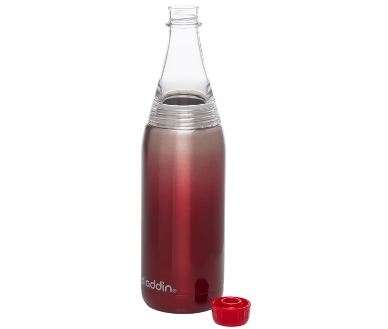 Thermos Bottle Fresco Twist & Go Thermavac 0,6L stainless steel red