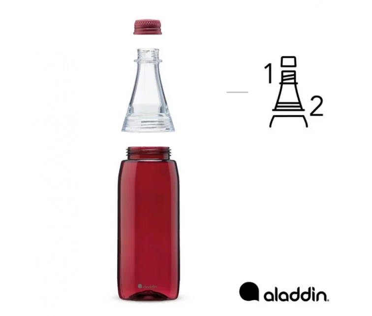 Pudele Fresco Twist & Go Water Bottle 0,7L bordo sarkana Pudele Fresco Twist & Go Water Bottle 0,7L bordo sarkana