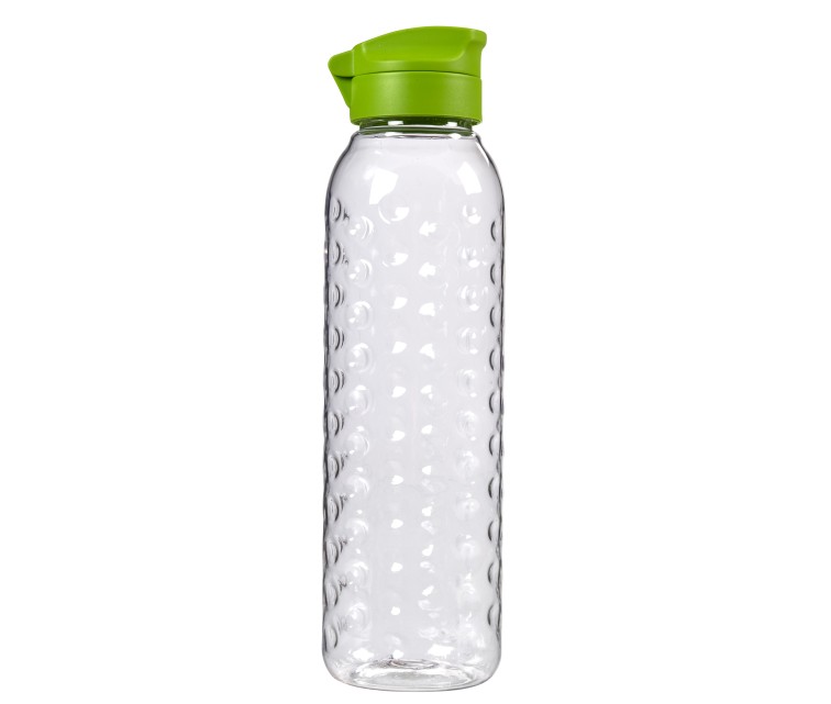 Бутылка Dots 0,75л прозрачная/зеленая