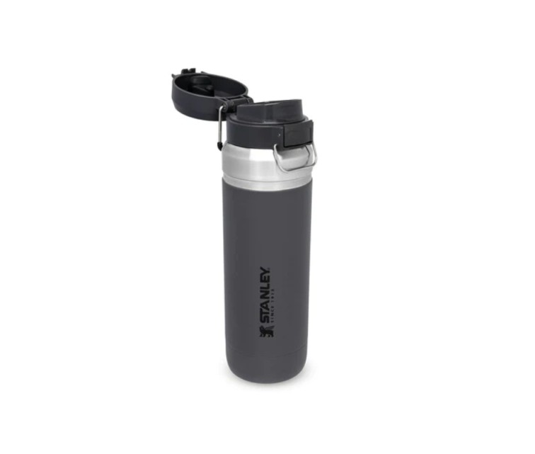 Termopudele The Quick Flip Water Bottle Go 1,06L tumši pelēka