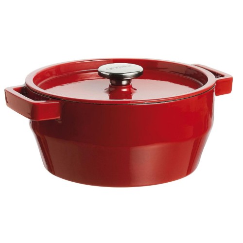Чугунная кастрюля 2,2 л Pyrex круглая Ø20 см красная Чугунная кастрюля 2,2 л Pyrex круглая Ø20 см красная