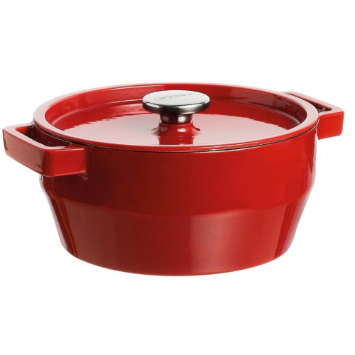 Ketaus puodas 6,3 l Pyrex apvalus Ø28 cm raudonas Ketaus puodas 6,3 l Pyrex apvalus Ø28 cm raudonas