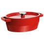 Pot 5.8L PYREX oval cast iron 33cm/red