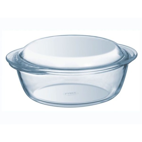 Stikla trauks ar vāku 2,1L Pyrex Essentials Ø19cm  Stikla trauks ar vāku 2,1L Pyrex Essentials Ø19cm