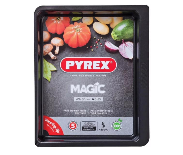 Mittenakkuv Ahjuplaat Pyrex Magic Tsingitud Teras: Mõõtmed - 40 x 31 cm Mittenakkuv Ahjuplaat Pyrex Magic Tsingitud Teras: Mõõtmed - 40 x 31 cm