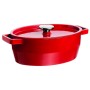 Saucepan 3.8L PYREX oval cast iron 29cm / red