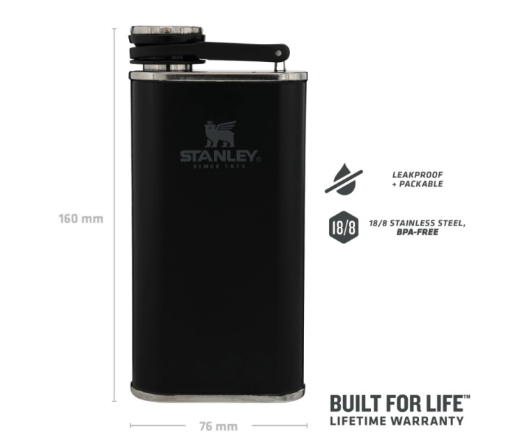 Classic flask 0,23L mat black