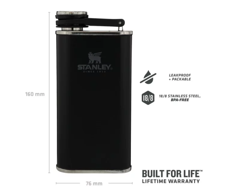 Gertuvė Stanley The Easy-Fill Wide Mouth Flask 0,23 l juoda Gertuvė Stanley The Easy-Fill Wide Mouth Flask 0,23 l juoda