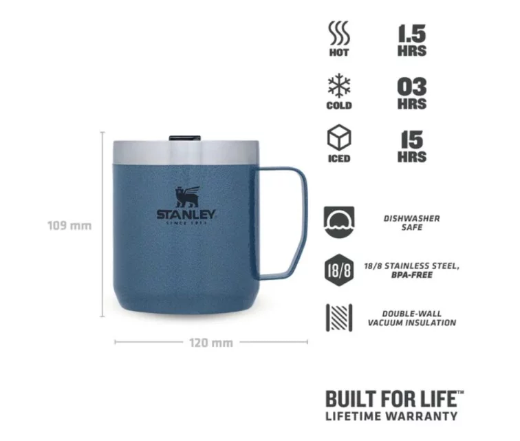 Krūze The Everyday Camp Mug Classic 0,35L gaiši zila Krūze The Everyday Camp Mug Classic 0,35L gaiši zila
