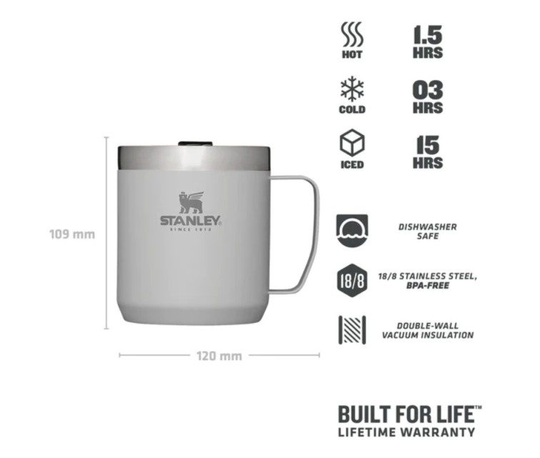 The Legendary Camp Mug Classic 0,35L light grey