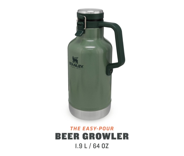 Alus krūka The Easy-Pour Growler Classic 1,9L zaļa